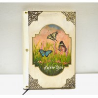 Εικόνα προϊόντος βιβλίου ευχών βάπτισης με πεταλούδες